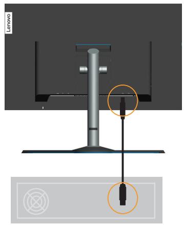LENOVO 27GQ-25 - Connexion et mise en marche de votre moniteur - 7