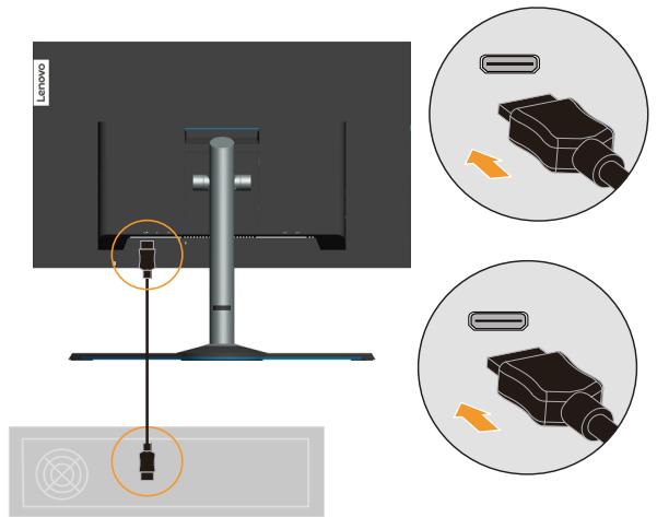 LENOVO 27GQ-25 - Connexion et mise en marche de votre moniteur - 3
