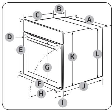 SAMSUNG NV66M3531BS - Dimensions requises pour l'installation - 1