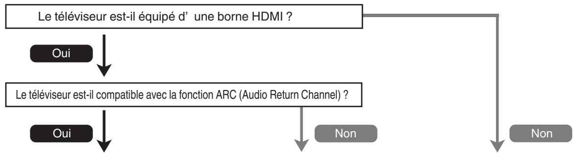 DENON DRA-800H - Connexion d'un téléviseur - 1