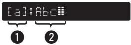 DENON DRA-800H - Affichage de la saisie de caractères et méthode de saisie - 1