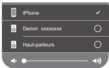 DENON DRA-800H - Tapez sur l'icône AirPlay. - 1