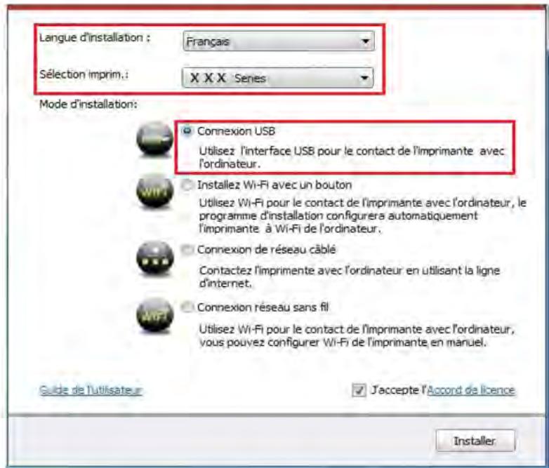 THOMSON TH-2500 - 3.1.1.Installation avec cable USB - 1