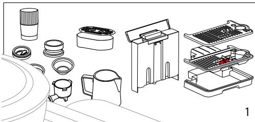 DELONGHI EC9455 - Preparation de votre machine pour la première utilisation - 1