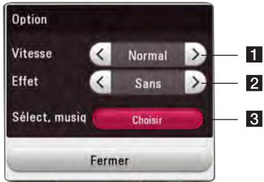 LG BH7540TW - Réglage des options du diaporama - 1