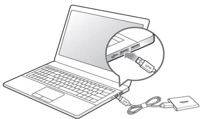 SAMSUNG SSDEXTERNE TZ TOUCH - Mode de connexion/déconnexion - 2