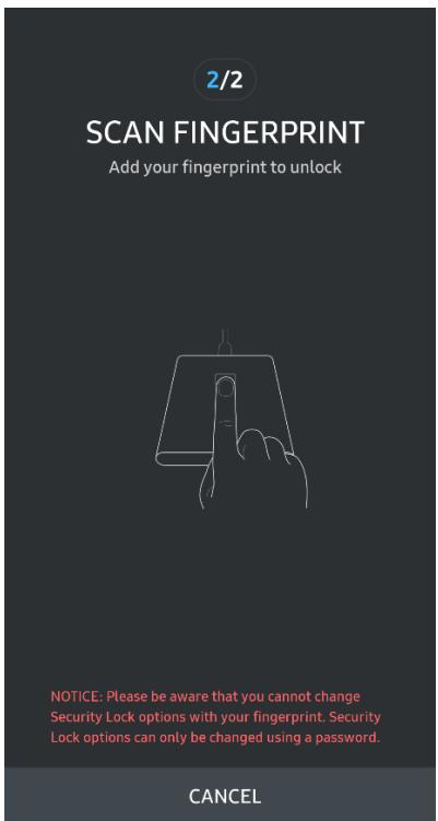 SAMSUNG SSDEXTERNE TZ TOUCH - Configuration du mode de sécurité - 3