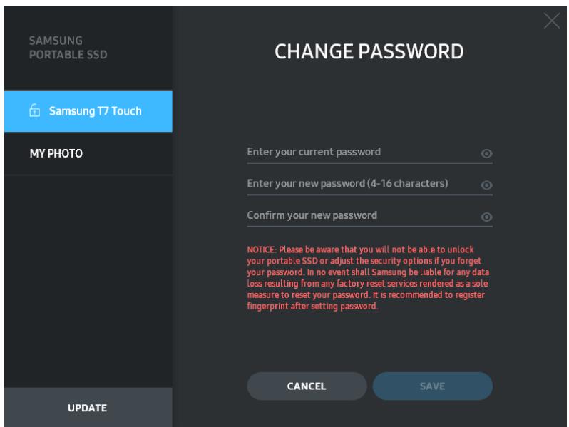 SAMSUNG SSDEXTERNE TZ TOUCH - Nom/Mot de passer - 2