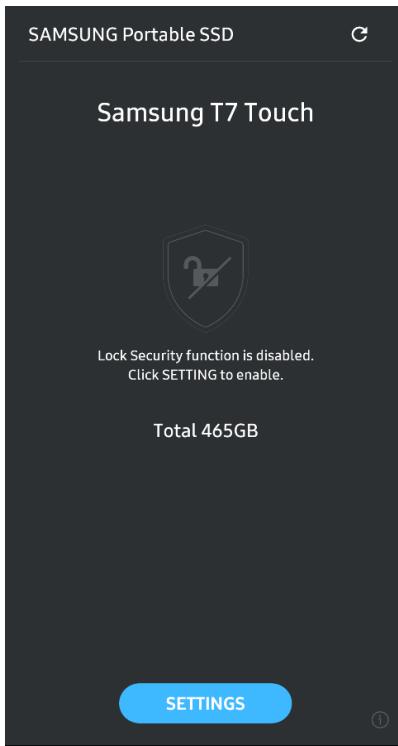 SAMSUNG SSDEXTERNE TZ TOUCH - Écran d'accueil - 1