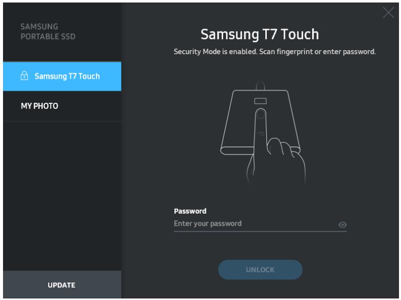SAMSUNG SSDEXTERNE TZ TOUCH - Déverrouillage - 1