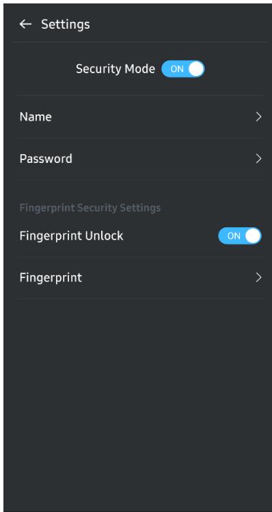 SAMSUNG SSDEXTERNE TZ TOUCH - Écran Paramètres - 2