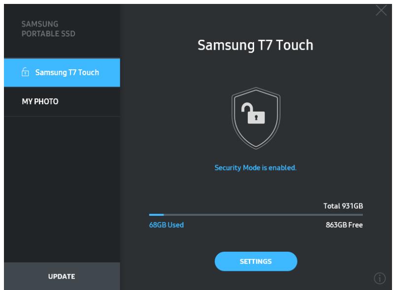 SAMSUNG SSDEXTERNE TZ TOUCH - Déverrouillage - 2