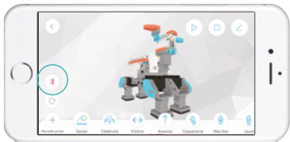 UBTECH mini JiMU - Appuyez sur l'icone Bluetooth dans l'application - 1