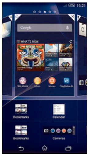 SONY XPR E1 BL DUALSIM - Pour ouvrir la fenêtre des applications récemment utilisées - 1