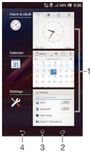 SONY XPR E1 BL DUALSIM - Présentation de parcourir les applications - 1