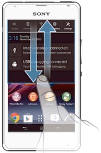 SONY XPR E1 BL DUALSIM - Pour sélectionner les icônes du système à afficher dans la barre d'état - 1