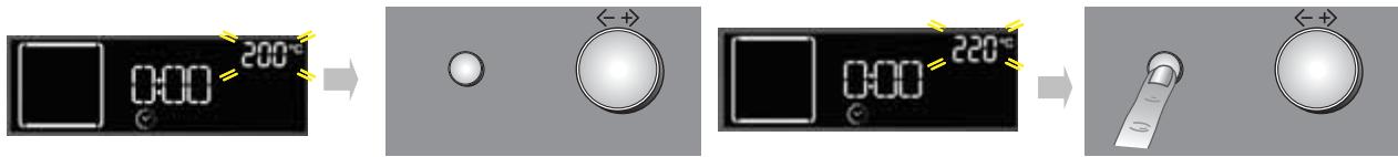 WHIRLPOOL AKZ521IXPF - PARAMÉTRAGE DE LA TEMPERATURE/PUISSANCE DU GRIL - 1