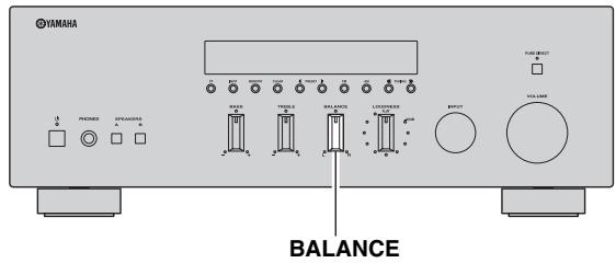 YAMAHA R-S300 BL - Réglage de la commande balance - 1