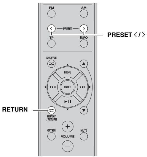 YAMAHA R-S300 BL - Mise en mémoire manuelle de stations - 2