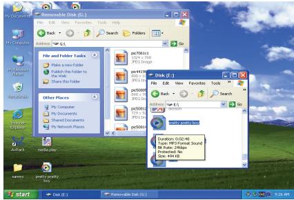 PROLINE PL190 - Ajouter/supprimer des fichiers/dossiers- Vous pouvez utiliser le lecteur comme périphérique USB amovible. - 1