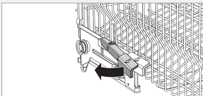 ASKO DSD644G - Abaissement du panier supérieur - 1