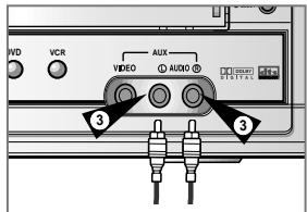 SAMSUNG SV-DVD-50 - VCR connectez un appareil auxiliaire sur les prises a/v - 4