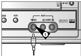 SAMSUNG SV-DVD-50 - VCR connectez un appareil auxiliaire sur les prises a/v - 2