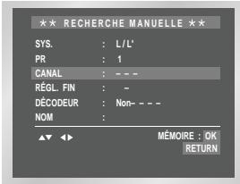 SAMSUNG SV-DVD-50 - Mémorisez les chaînes manuellement - 7