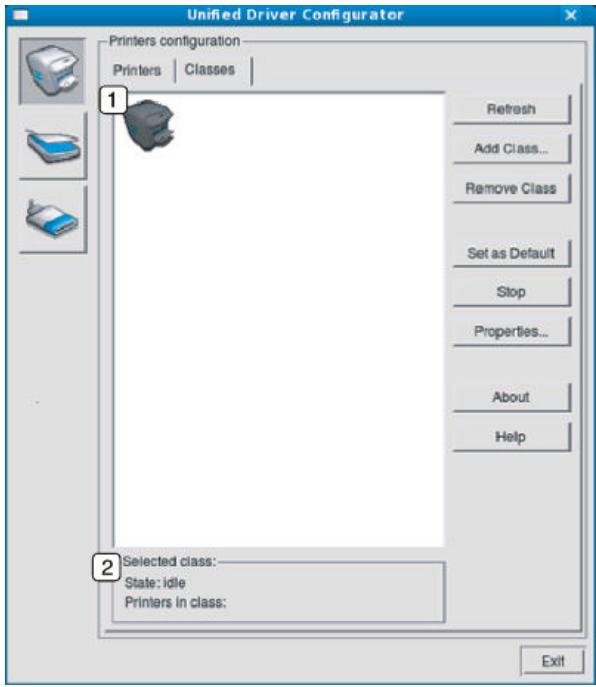 SAMSUNG XPRESS SL-C4GOFW - Onglet classes - 1