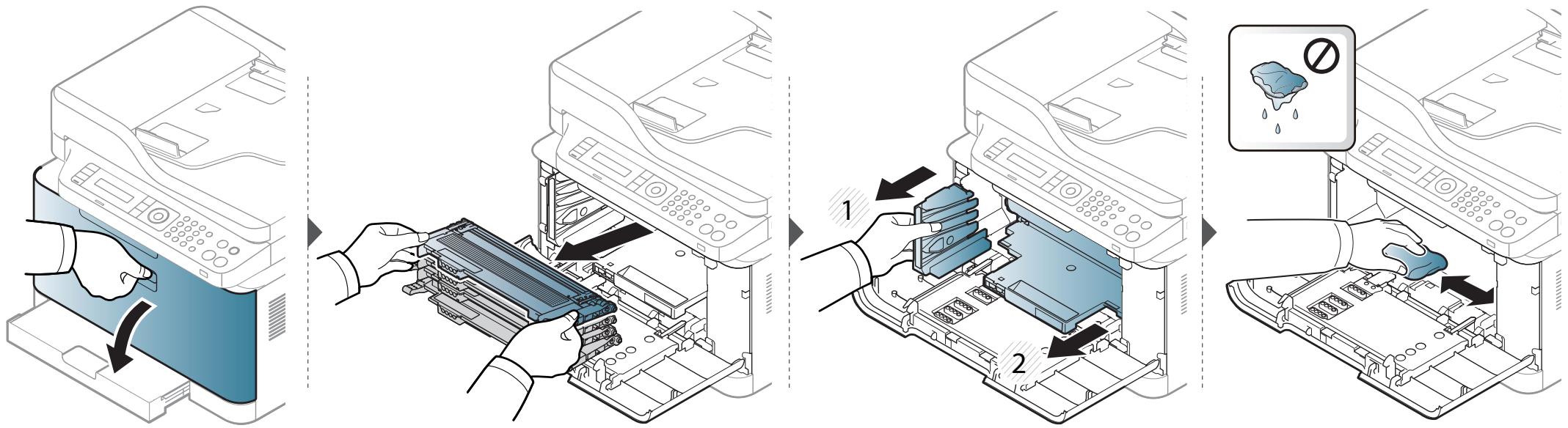 SAMSUNG XPRESS SL-C4GOFW - Nettoyage de l'intérieur - 3