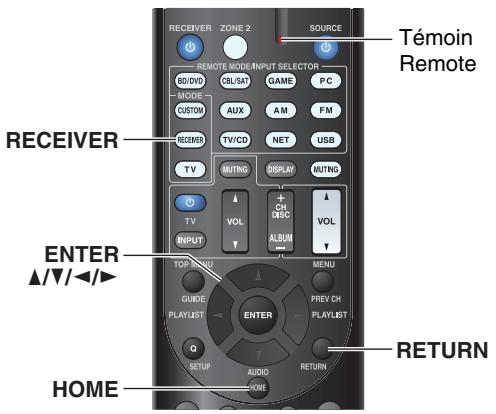 TEAC AG-D500-B - Utilisation du menu d'installation (HOME) - 1