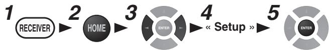 TEAC AG-D500-B - Menu de configuration (menu principal) - 1