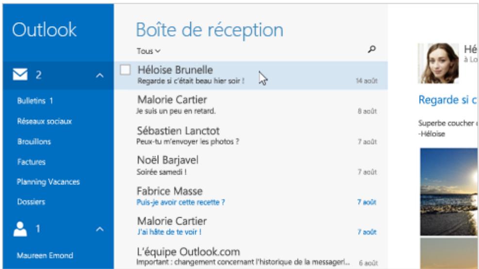 MICROSOFT SURFACE RT 64 GO - Utilisation de l'application courrier - 1