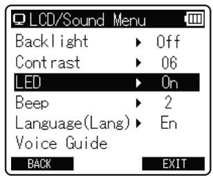 OLYMPUS LS-12 - Méthode de paramétrage du menu - 4