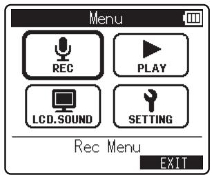 OLYMPUS LS-12 - Méthode de paramétrage du menu - 2