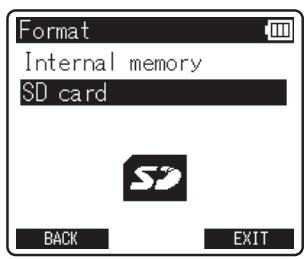 OLYMPUS LS-12 - Sélectionnez [format] dans le menu en [device menu] - 2
