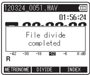 OLYMPUS LS-12 - Division d'un fichier pendant l'enregistrement - 3