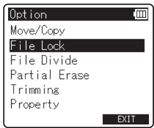 OLYMPUS LS-12 - Protection d'un fichier [file lock] - 2