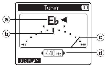 OLYMPUS LS-12 - Syntonisation en jouant une tonalité de l'instrument. - 1