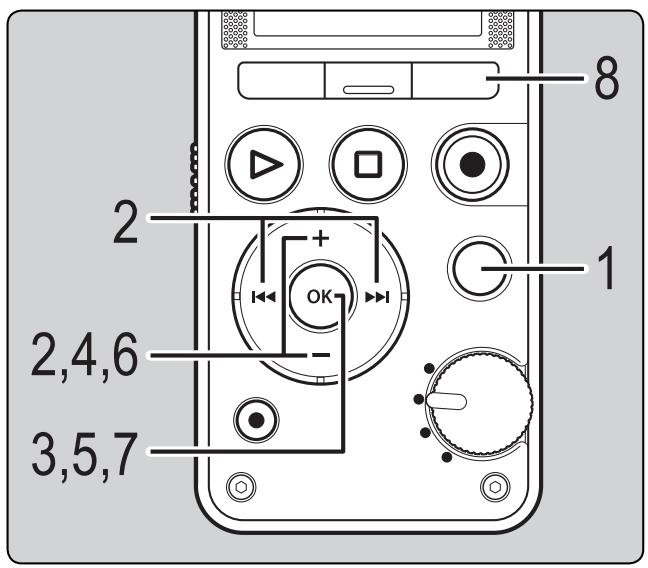 OLYMPUS LS-12 - Méthode de paramétrage du menu - 1