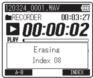 OLYMPUS LS-12 - Effacement d'une marque index ou d'une marque temporaire - 2