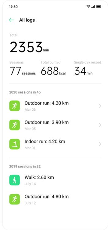 OPPO watch rose 41mm - Analyse de données sportives - 2