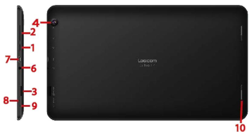 LOGICOM TABLETTE 10° TN 1GO - Descriptif de la tablette. - 2
