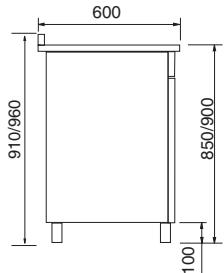 FRATELLI ONOFRI EV97DF V VERT - DIMENSIONS D'ENCOMBREMENT (mod.108) - 2