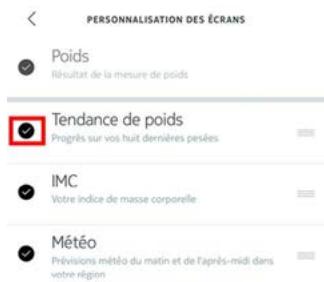 NOKIA BODY NOiRE - Modification de l'ordre d'affichage des écrans - 3