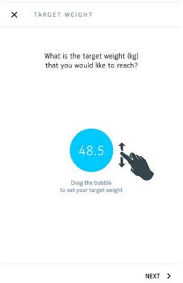 NOKIA BODY NOiRE - Modification du poids souhaité - 2