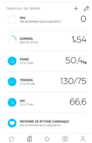 NOKIA BODY NOiRE - Modification du poids souhaité - 1
