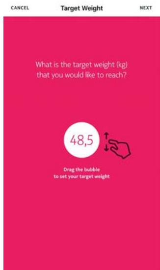 NOKIA BODY NOiRE - Modification du poids souhaité - 2