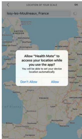 NOKIA BODY NOiRE - Modification de la localisation de votre balance - 2