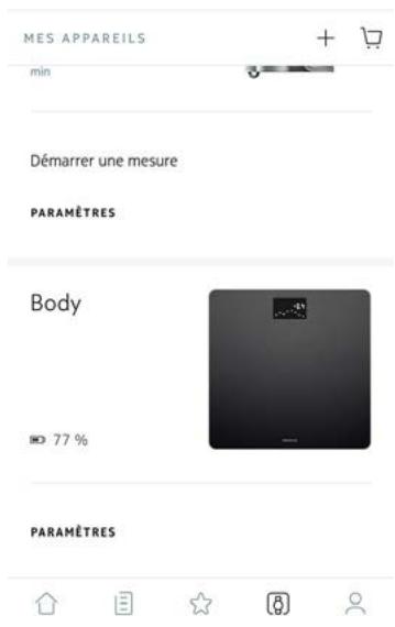 NOKIA BODY NOiRE - Modification de la localisation de votre balance - 1